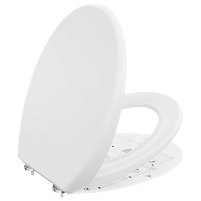 Siège de Toilette en Forme de O - Abattant WC Frein de Chute - Couvercle de Toilette Bain Urée-formaldéhyde (45x37.5 cm)