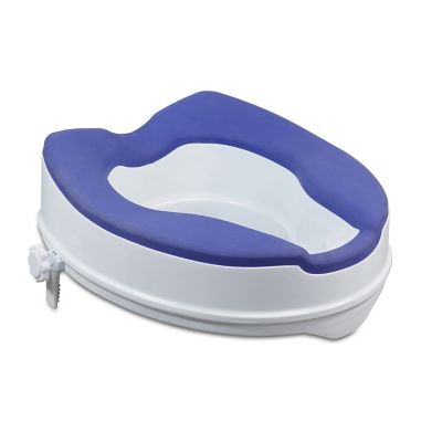Siège de toilette surélevé de 4 pouces avec rembourrage en TPR