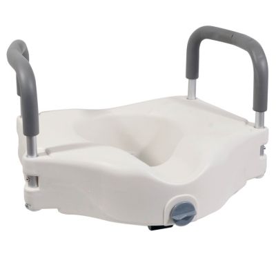 Siège de toilette surélevé en plastique blanc Senator avec bras - hauteur 16 cm VR224J