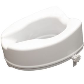 Siège de toilette surélevé en plastique sans couvercle blanc Senator - hauteur 16 cm VR224E