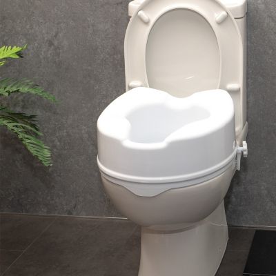 Siège de toilette surélevé en plastique sans couvercle blanc Senator - hauteur 16 cm