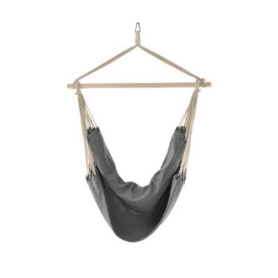 Siège Suspendu Diseröd Hamac en Coton Polyester Gris 100 x 100 cm casa.pro