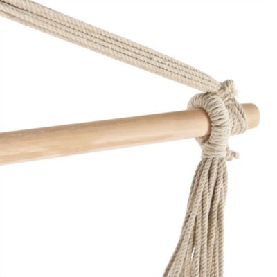 Siège Suspendu Diseröd Hamac en Coton Polyester Gris 100 x 100 cm casa.pro