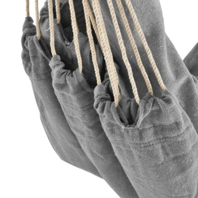 Siège Suspendu Diseröd Hamac en Coton Polyester Gris 100 x 100 cm casa.pro