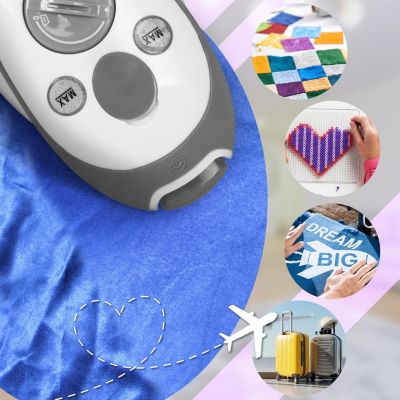SI2 WE Fer à repasser à vapeur de voyage 375W Réservoir 50 ml Semelle antiadhésive Brosse Pochette de transport Duronic