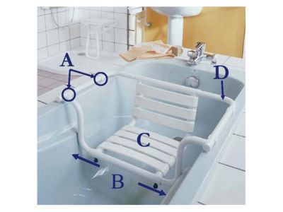 Siège de bain extensible avec dossier, Godonnier