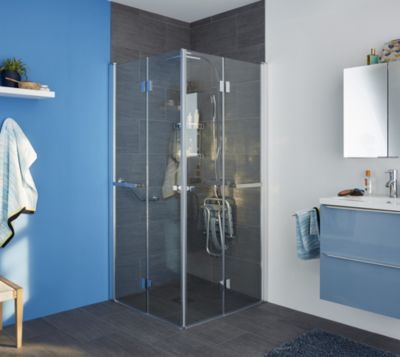 Siège de douche en aluminium gris Godonnier charge maximale 225 kg