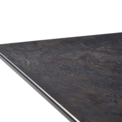 Sieger Table pliante 140 x 90 cm, plateau Polytec anthractite, structure gris clair