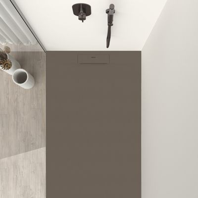 SIENA - Receveur de douche 110x70cm Cocoa - Antidérapant - Résistant & design - Disponible en plusieurs dimensions et coloris