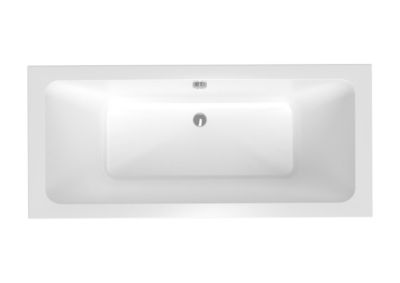 Siko 170x75 cm Nora Plus baignoire rectangulaire en acrylique, gauche et droite, sans pieds, blanc (NO1700PLUS)