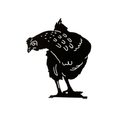 Silhouette animal en métal Garden Poule