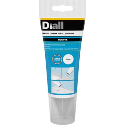 Joint silicone Diall cuisine/salle de bains blanc 200 ml