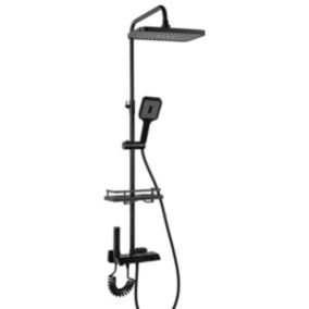 Silla Élégant Colonne de Douche avec Mitigeur Réglable en Hauteur Système de Douche, Noir