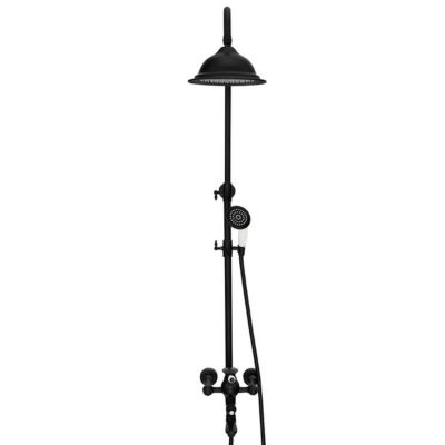 Silla Élégant Colonne de Douche retro avec Mitigeur Réglable en Hauteur Système de Douche, Noir