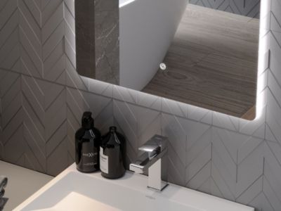 SILLA Miroir lumineux rectangulaire, 60 x 80 cm, lumière froide