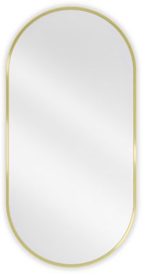 SILLA Miroir mural ovale, 100 x 50 cm, cadre doré