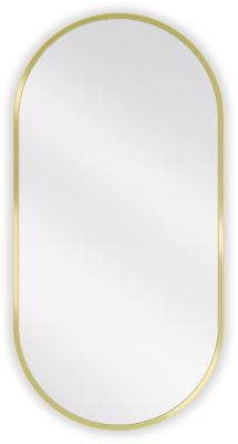 SILLA Miroir mural ovale, 80 x 40 cm, cadre doré