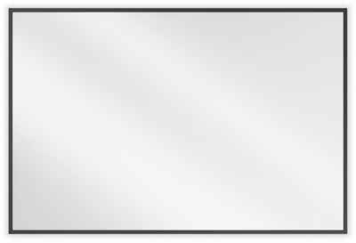 SILLA Miroir mural rectangulaire, 90 x 60 cm, cadre noir