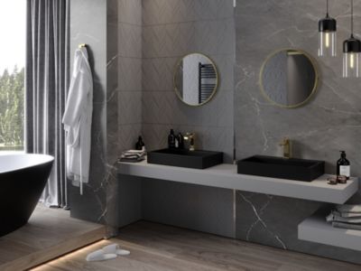 SILLA Miroir mural rond, 35 cm,  cadre doré