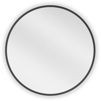 SILLA Miroir mural rond, 45 cm, cadre noir