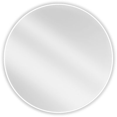 SILLA Miroir mural rond, 90 cm, cadre noir blanc