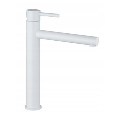 SILLA Mitigeur lavabo moderne bec haut en Laiton, économie d'eau, Blanc