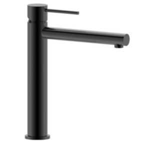 SILLA Mitigeur lavabo moderne bec haut en Laiton, économie d'eau, Noir