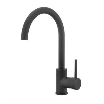 SILLA Mitigeur lavabo moderne bec haut en Laiton, économie d'eau, Noir