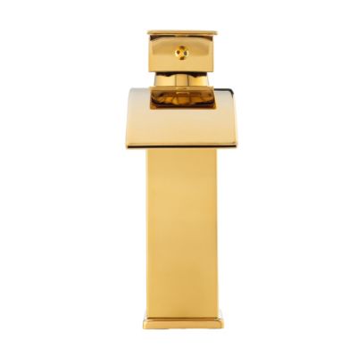 SILLA Mitigeur lavabo moderne en Laiton, cascade, Doré