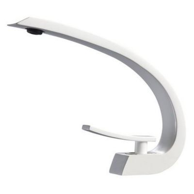 SILLA Mitigeur lavabo moderne en Laiton, économie d'eau, Blanc