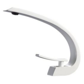 SILLA Mitigeur lavabo moderne en Laiton, économie d'eau, Blanc