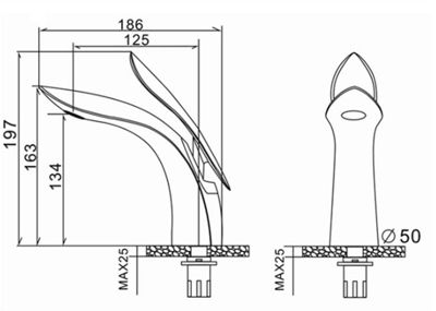 SILLA Mitigeur lavabo moderne en Laiton, économie d'eau, Doré