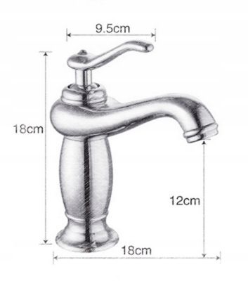 SILLA Mitigeur lavabo retro en Laiton, économie d'eau, Chromé