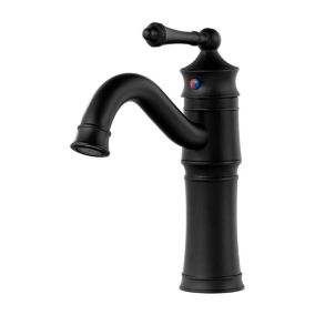 SILLA Mitigeur lavabo retro en Laiton, économie d'eau, Noir