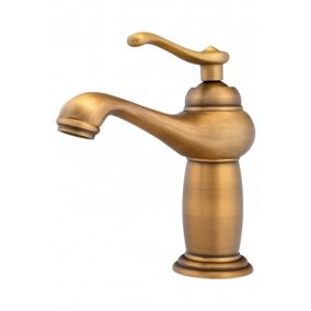 SILLA Mitigeur lavabo retro en Laiton, économie d'eau, Vintage doré