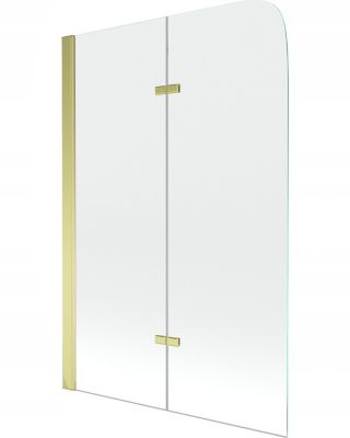 Silla Pare-baignoire fixe, 80x140 cm, Doré
