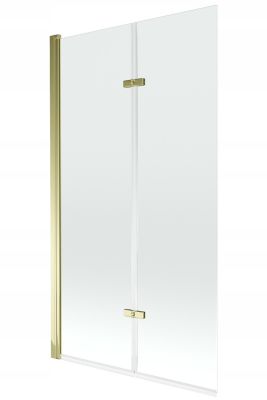 Silla Pare-baignoire pivotant, 100x150 cm, Doré