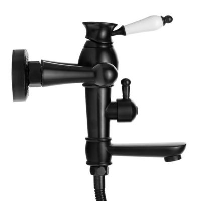 SILLA Robinet De Baignoire en Laiton retro, mural, Noir