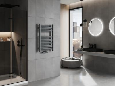 Silla Sèche-serviettes eau chaude 381W 80x50x3cm, Gris