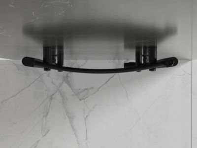 Silla Sèche-serviettes eau chaude 384W 80x50x5.4cm, Noir