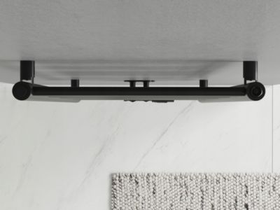 Silla Sèche-serviettes eau chaude 389W 120x50x4,8cm, Noir