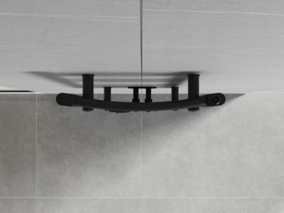 Silla Sèche-serviettes eau chaude 442W 120x40x4,4cm, Noir