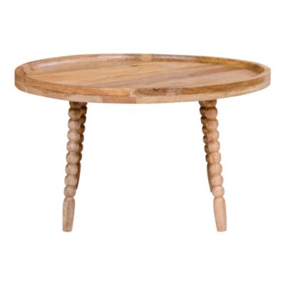 SIMBAL - Table Basse Ronde 60cm Manguier Massif