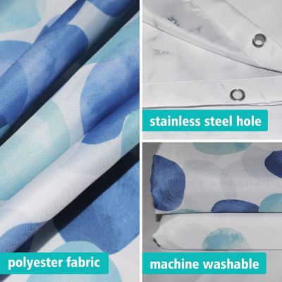Simple Abstract Leaf Pattern Shower Curtain-180x180cm,, Machine Washable Polyester Shower Curtain with 12 Hooks