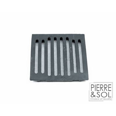 Siphon de cave - Grille à fentes en fonte - Classe L 15kN - ACO -       sortie horizontale
