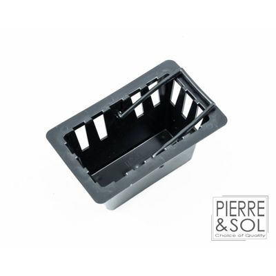 Siphon de cave - Grille à fentes en fonte - Classe L 15kN - ACO -       sortie horizontale