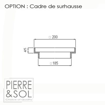 Siphon de cave - Grille à fentes en fonte - Classe L 15kN - ACO -       sortie horizontale