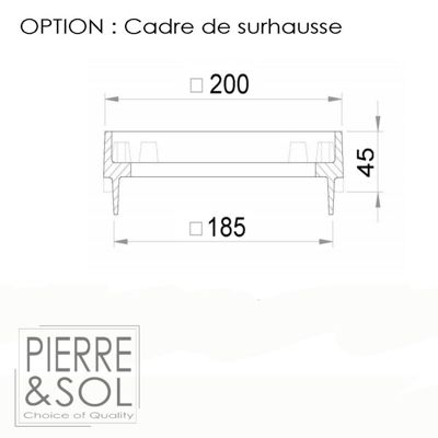 Siphon de cave - Grille à fentes en fonte - Classe L 15kN - ACO -       sortie horizontale