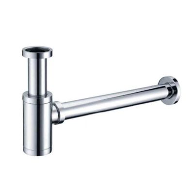 Siphon de lavabo design universel 1 1/4 x 32mm,Syphon Réglable, Anti Odeur (Chrome) LuxuryBain