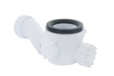 Siphon de lavabo Ø 32 mm - Plastique blanc